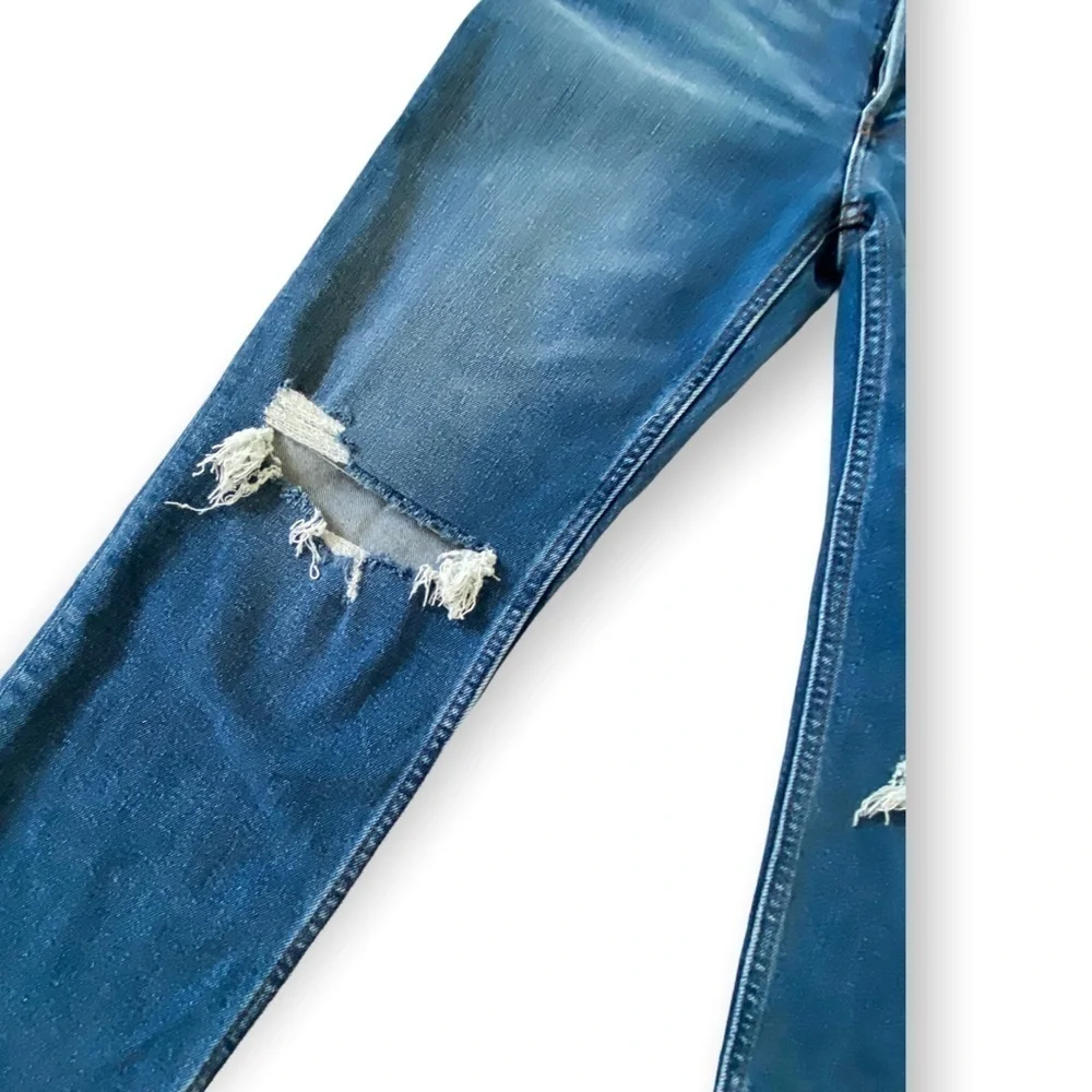Re/Done High-Rise Distressed Stovepipe Jeans, ankle, size 30, NWT